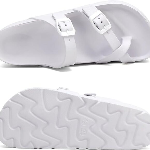 Pillow Slides Anti-Slip Sandals Double Buckle Cloud Slippers Home Outdoor 9&10 - Picture 2 of 6
